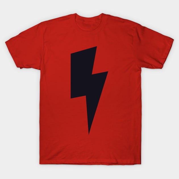 Black Lightning Bolt T-Shirt by winterwinter